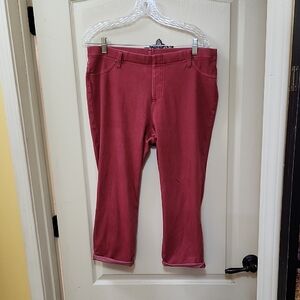 TIME and TRU CROPPED DENIM LEGGINGS